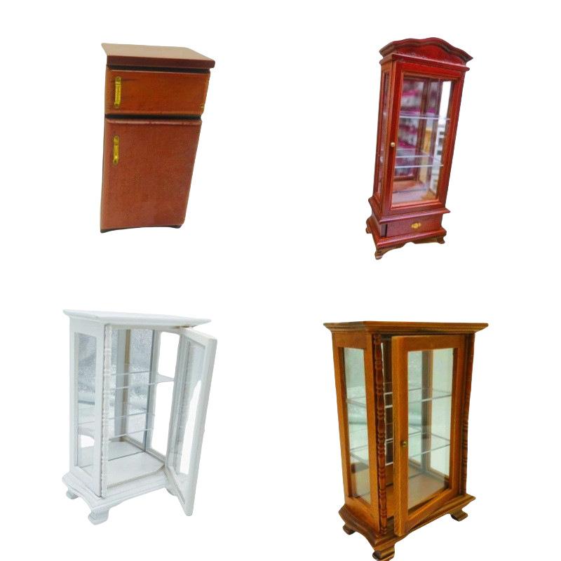 dollhouse  miniatures΢��ʳ��ģ�ͷ����������ľ�Ƴ���չʾ��