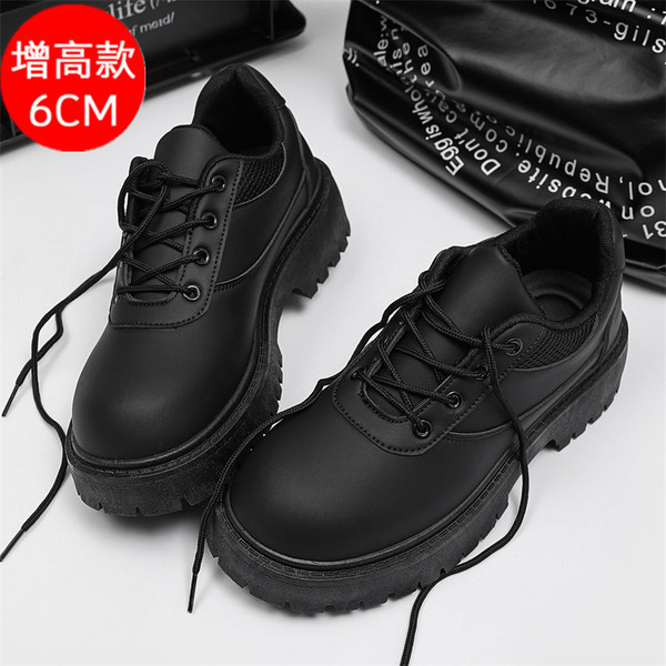 Japanese casual trend black exclusive shoes English style platform