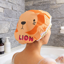 可爱卡通女士洗澡沐浴帽防水帽 浴室护发帽厨房防水防油烟冒女款