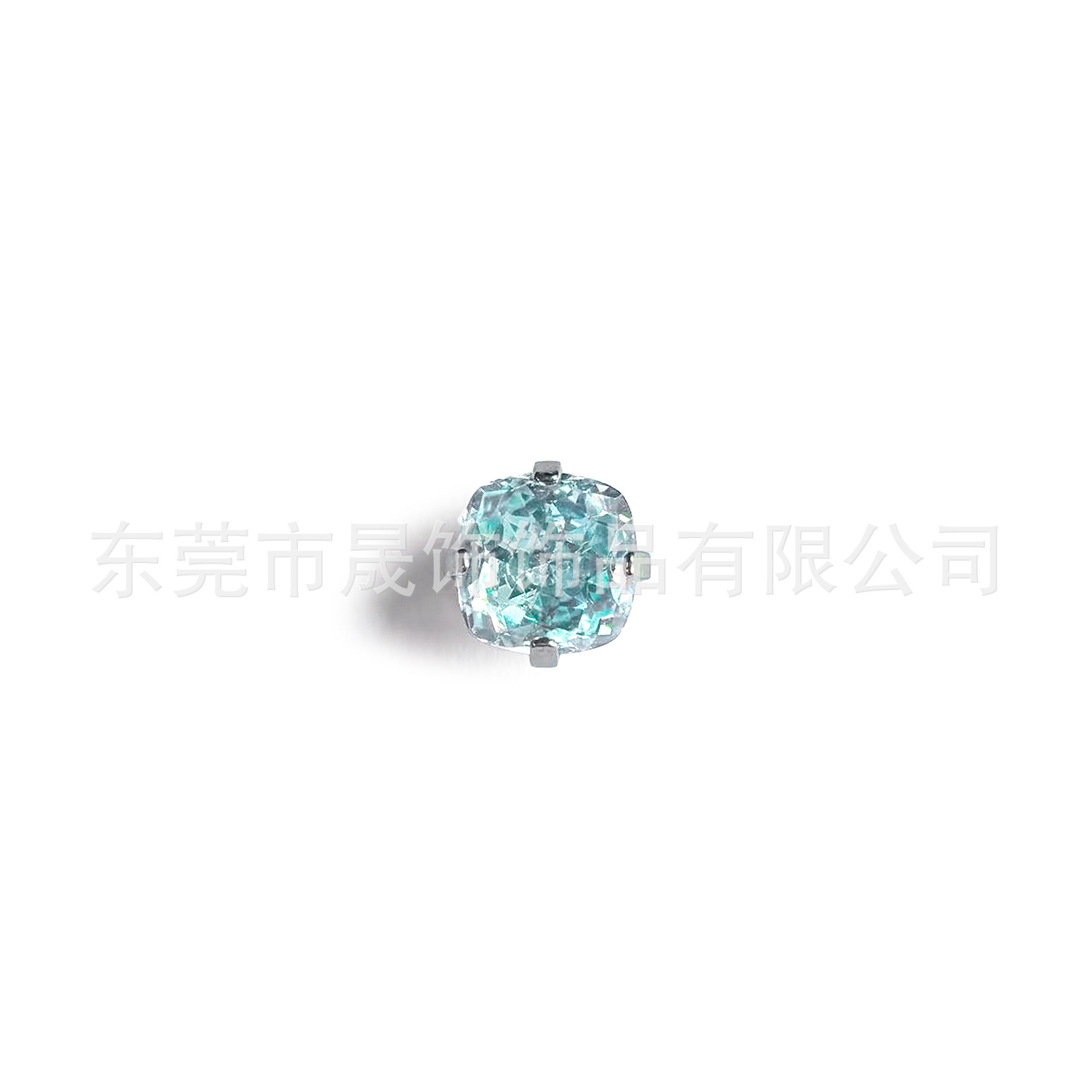 4mm肥方 Zirconia Ear Stud F136 Titanium Alloy 方型5A Cubic Zirconia Helix Cartilage Stud G23 Titanium Internal Thread Piercing Jewelry - 4mm(5/32")