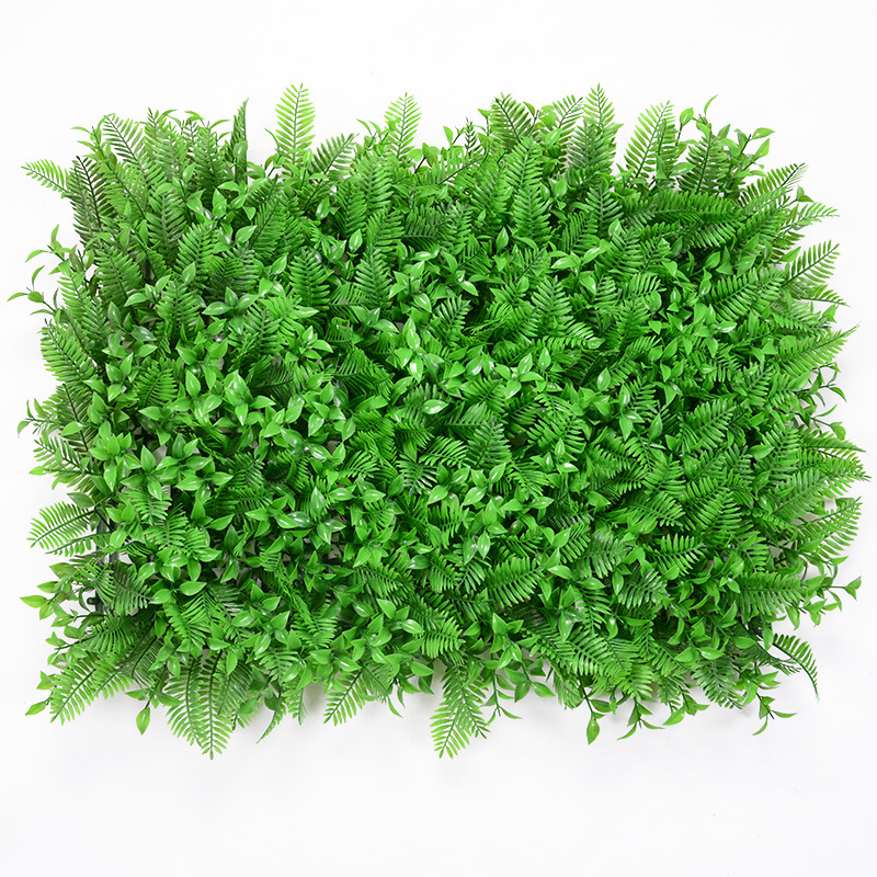 Muro de Plantas para Jardín, Decoración de Pared con Plantas Verdes, Eucalipto Milán, Flores Artificiales de Plástico, Césped Artificial de Alta Simulación