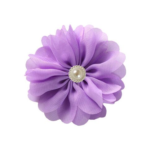 European and American 7cm DIY jewelry headwear handmade headwear wavy chiffon fabric flower clothing hair accessories without hair clips