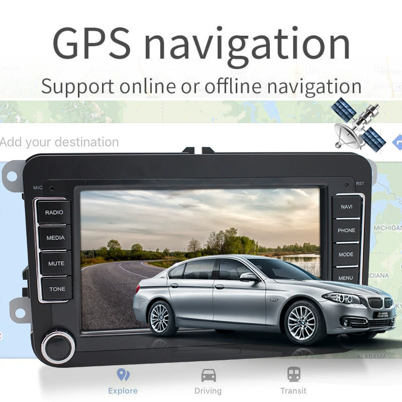 Подходит для экспорта 7-дюймов Volkswagen General Machine Android GPS Navigation Instrument Smart MP5 Player Bluetooth Direwn изображение