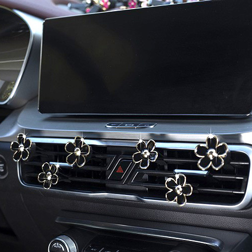 향기로운 데이지 블랙 솔리드 컬러 6 개