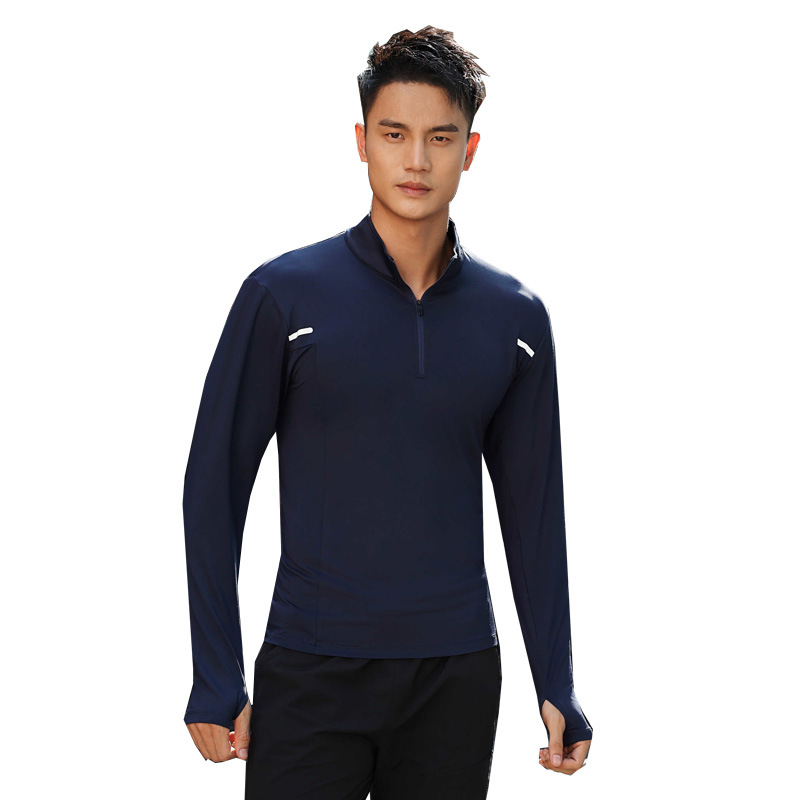 Fuente de fábrica de ropa de secado rápido para hombres al aire libre camiseta deportiva casual camiseta de manga larga camiseta polo ropa de fitness para hombres