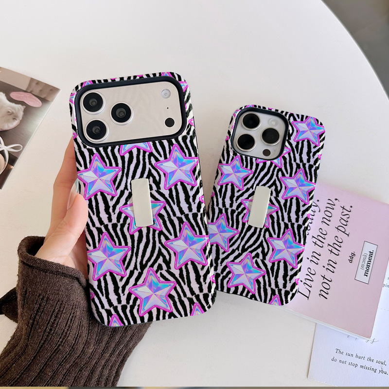 Holographic laser-printed phone cases are available for the Apple 18 Pro/17, featuring a magnetic film and a two-in-one design