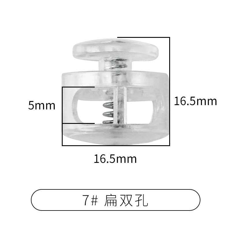 Rebecca primavera hebilla de plástico solo agujero ajuste botón campana tapa doble agujero hebilla de cuerda redonda negro cerdo hebilla de la nariz