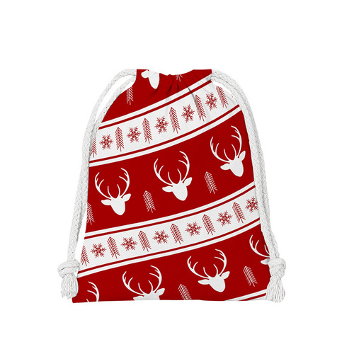 Christmas ornament small cloth bag cross-border gift Christmas gift bag bundle pocket drawstring bag miscellaneous storage bag portable