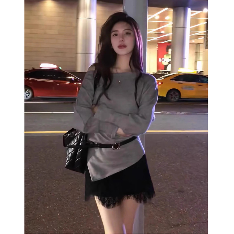 巨好看的早秋韩系冷淡系连衣裙轻熟御姐穿搭纯欲风裙子感套装|undefined