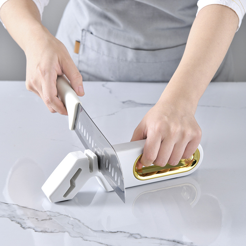 Afilador de cuchillos portátil para el hogar, estante de piedra de afilar, cocina multifuncional, cuchillo de cocina, tijeras, herramienta especial para la cuchilla rápida