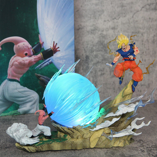Dragon Ball Hand-made Buo vs Sun Wukong Battle Model Statue Turtle Qigong Color Box Ornaments Wholesale