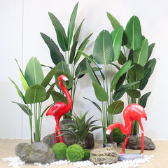 仿真旅人蕉散尾葵 天堂鳥盆栽室內客廳裝飾大型北歐仿龜背竹批發