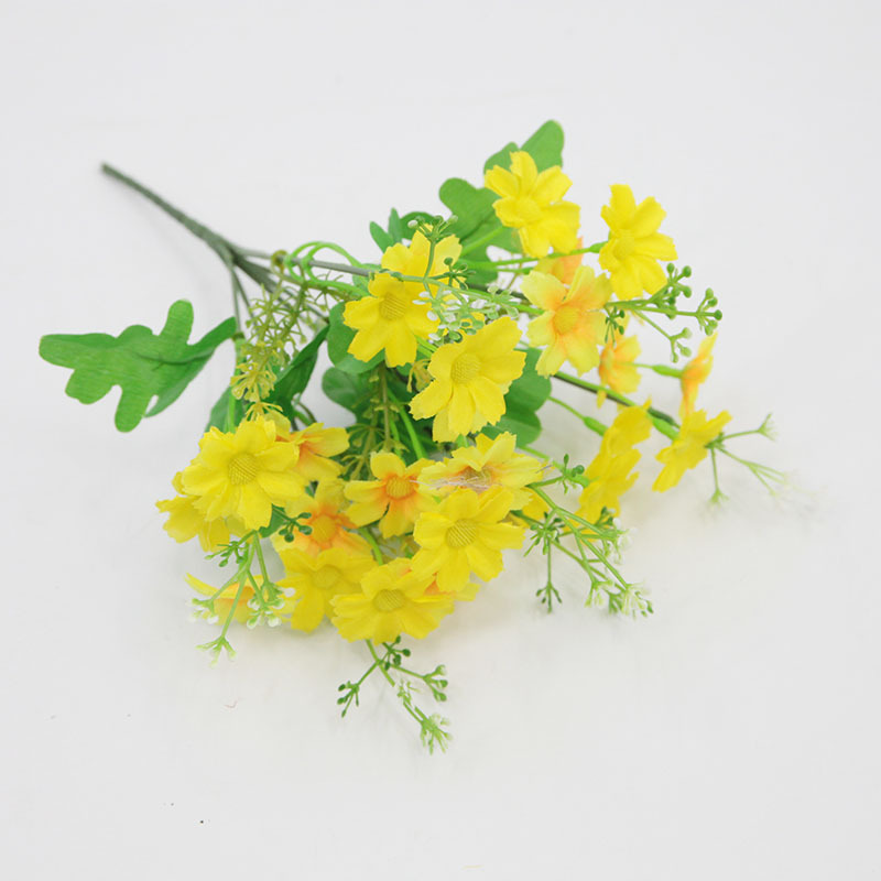 Ramo pequeño de orquídeas artificiales de 28 cabezas, orquídeas danzantes para decoración de bodas y hogar, arreglo floral de seda, flores artificiales al por mayor.