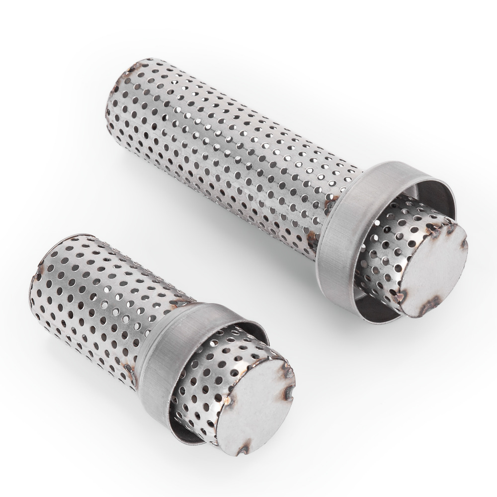 Motorcycle exhaust pipe muffler universal O-shaped mesh muffler high temperature porous back pressure muffler noise reduction