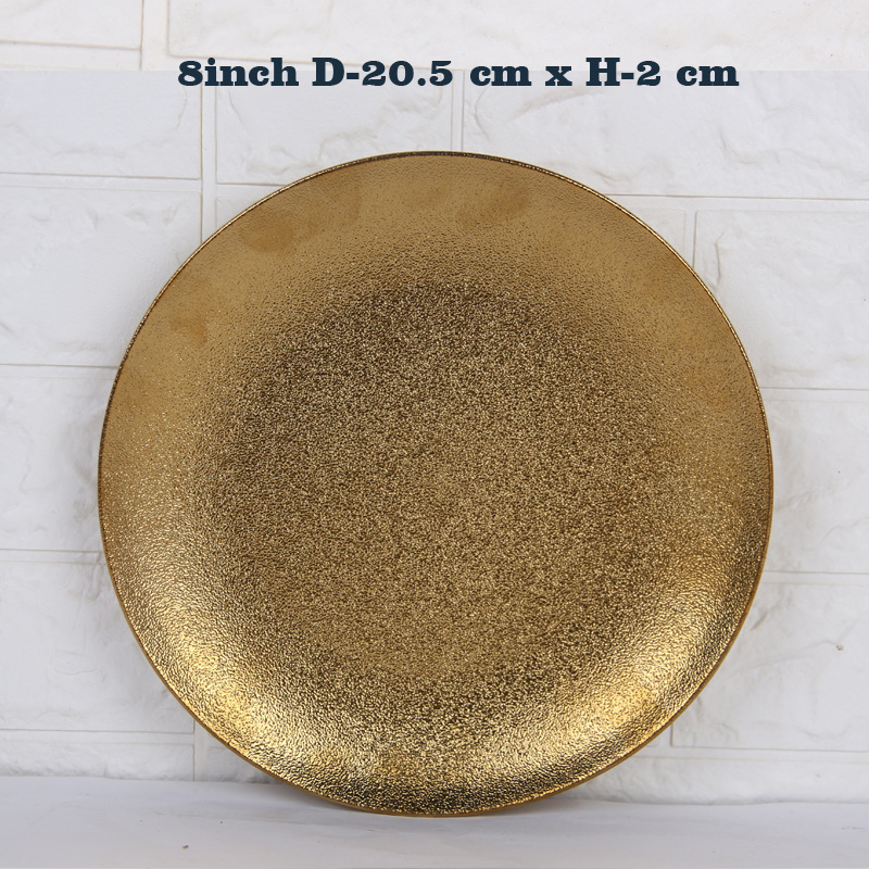 Placas de servicio de cerámica mate redondas del restaurante de encargo del logotipo