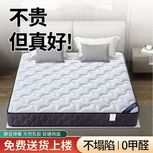 Spring mattress 20cm thick household latex coconut palm rental room 1.8 meters 1.5 double soft and hard mattress factory supply