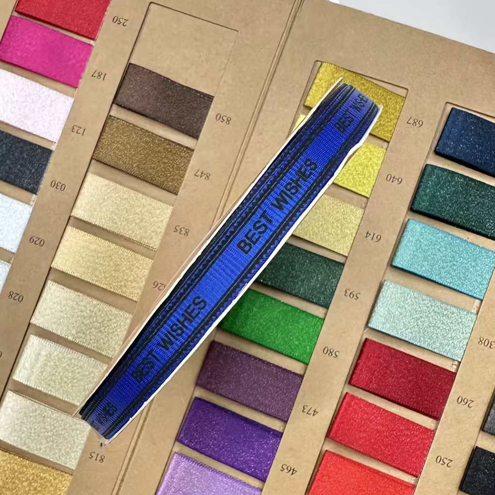 1cm Inglés impresa hilo cinta BEST WISHES mejores bendiciones floral embalaje cinta decorativa floral