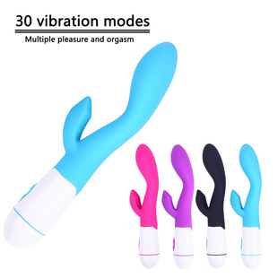 30 Frequency Vibrator Women's Silicone Fashion G-Point Double-Shock AV Stick Masturbation Massager Adult Fun Foreign Trade Supply