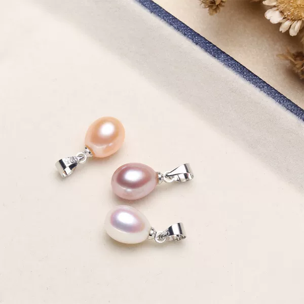Natural Freshwater Aaaa Pearl Pendant Single Piece Without Chain S925 Sterling Silver Necklace Pendant Versatile Simple Elegant for Women