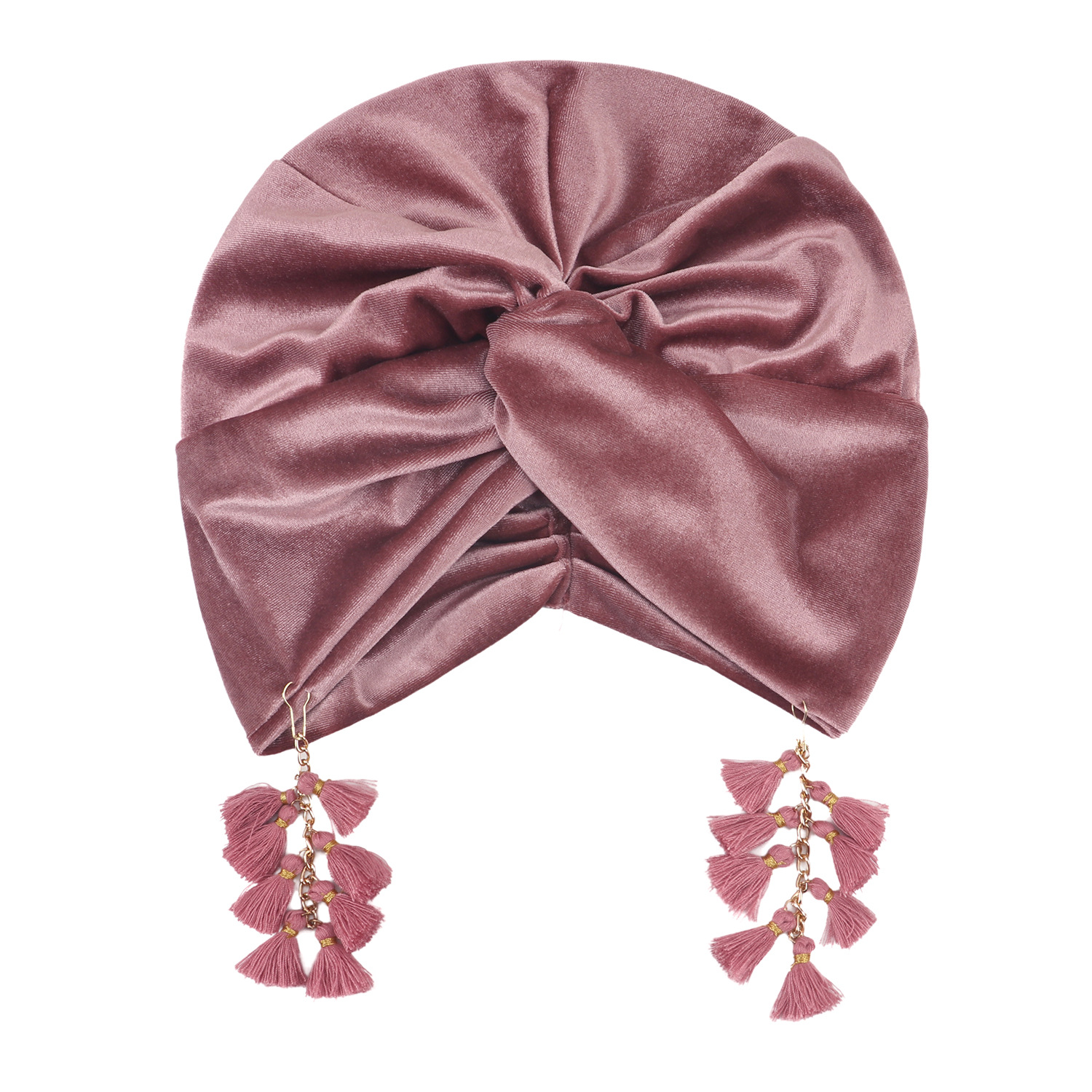 Spring New Women's Headscarf Hat European And American Retro Fashion Fringed Headhat Bohemian Cross Pullover Hat_voghion.com