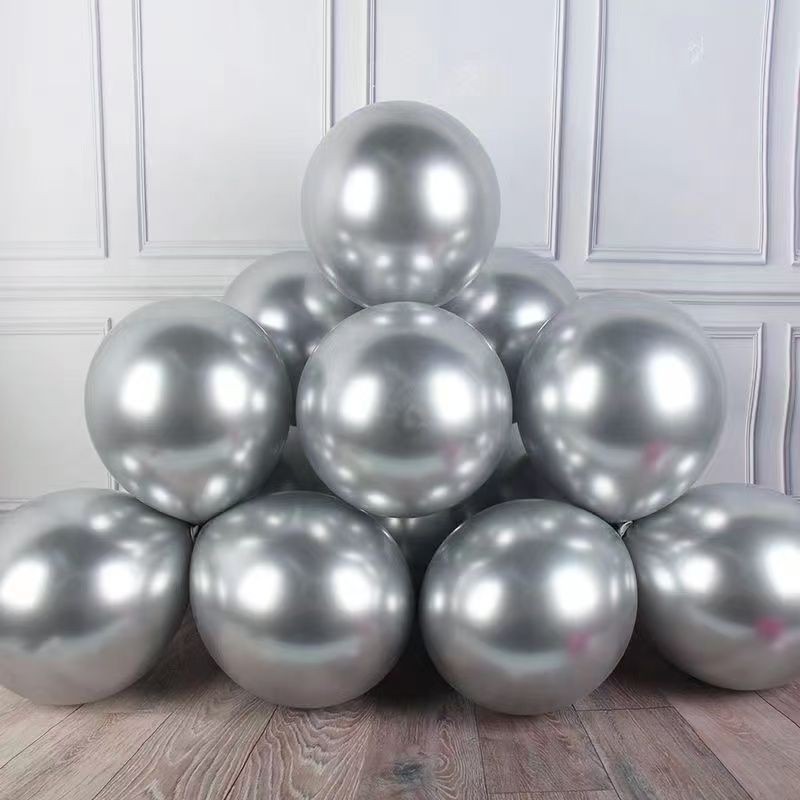 1.8 g de globo de color metálico al por mayor de 10 pulgadas para la fiesta de cumpleaños de la casa de bodas para niños con globo cromado brillante image 3