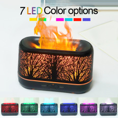 New Product Iron Wirework Hollow Tree Lantern Flame Humidifier Household Flame Essential Oil Diffuser E-commerce Product Wholesale