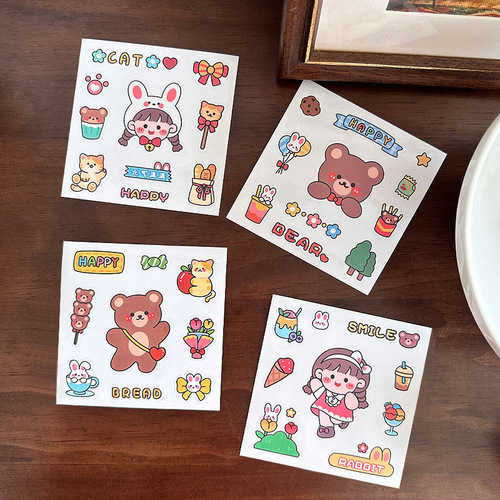 Creative Chi Chi sauce ins cute sticker cartoon thermos cup sticker hand account sticker student water cup transparent pvc sticker