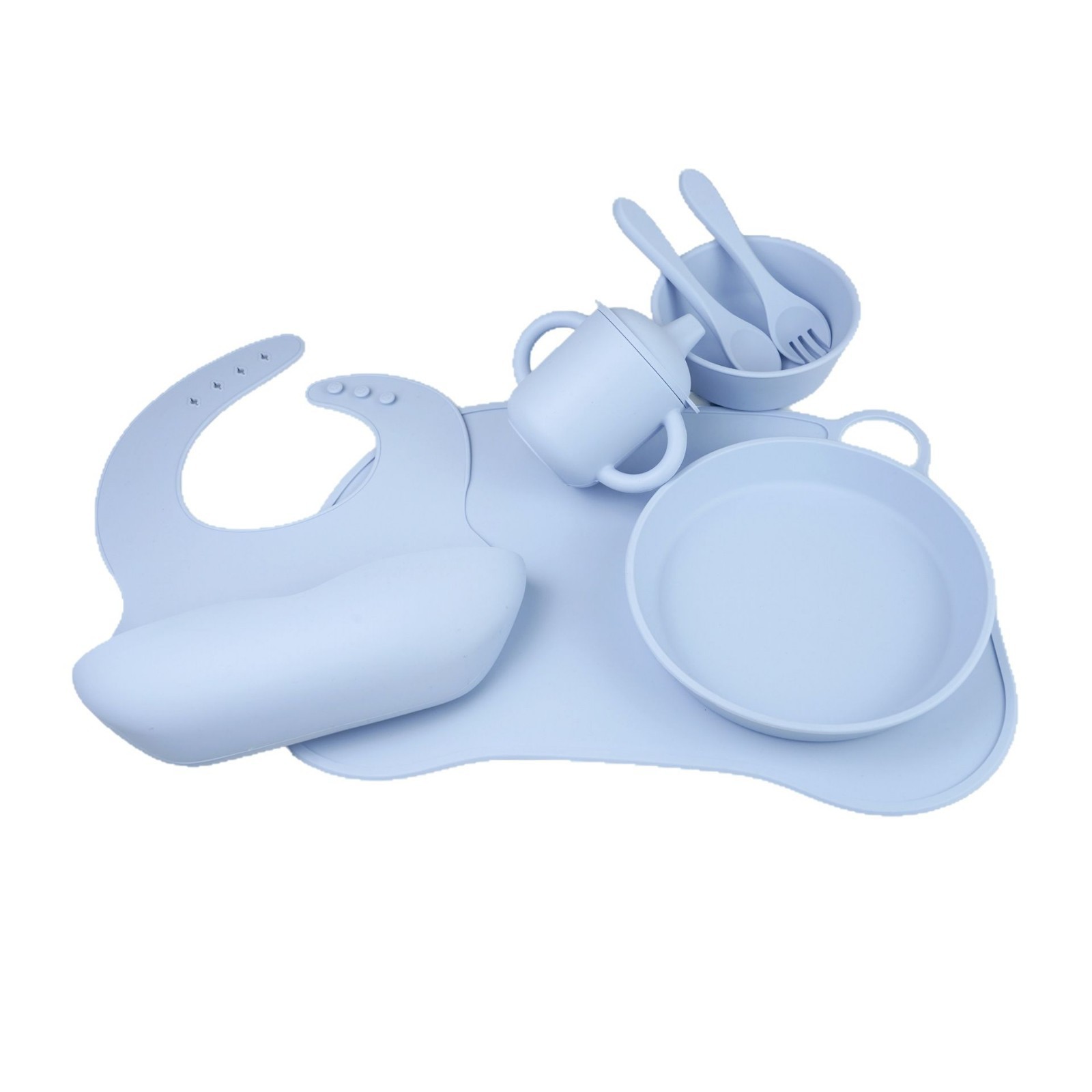 Plato de silicona multi-vasación tazón divisorio de alimentación infantil cubiertos divisorios plato de comedor infantil conjunto de tazón de alimentos suplementarios