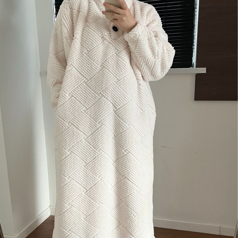 【实拍】红色睡衣秋冬季本命年法兰绒加绒保暖结婚新婚家居服睡袍|undefined