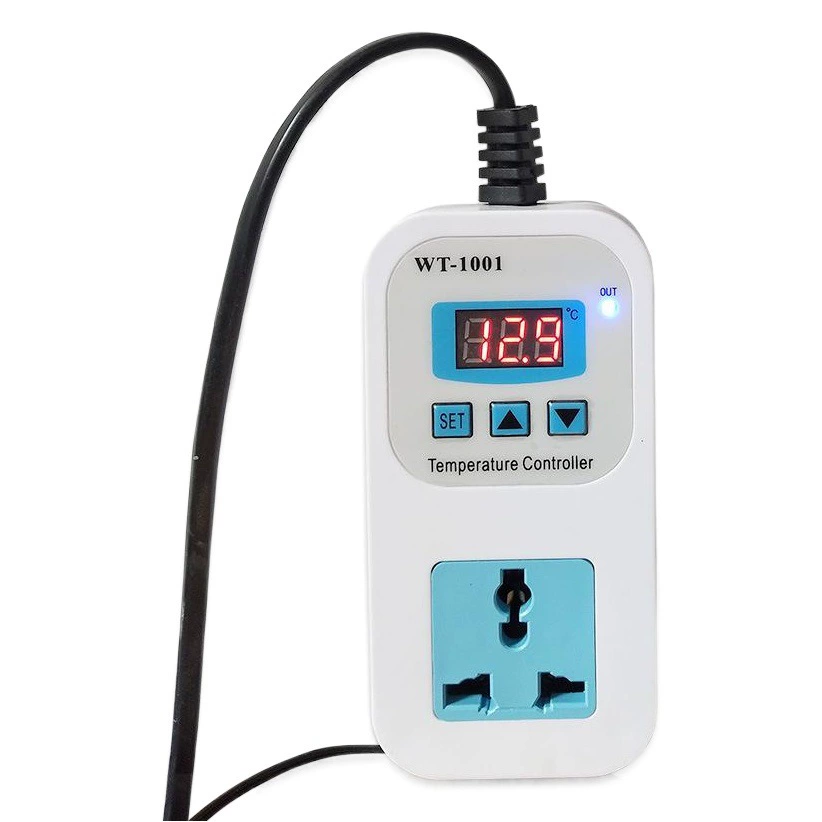 Интеллектуальный цифровой терморегулятор WT-1001 с дисплеем, электронный термостат, регулируемый контроллер температуры, розетка для поддержания постоянной температуры
