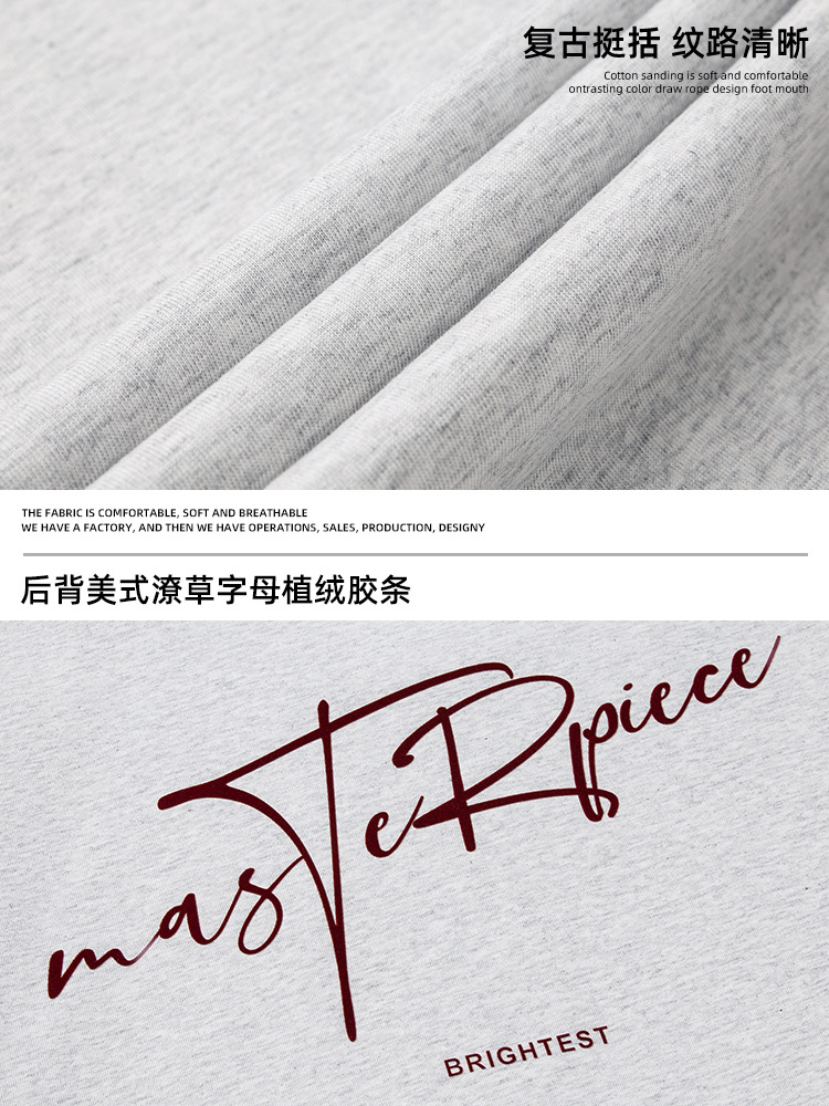 ヴィンテージ風純綿半袖Tシャツ メンズ 25 夏物 アメリカン風レタープリント 半袖 トレンドブランド ゆったり カップルTシャツ