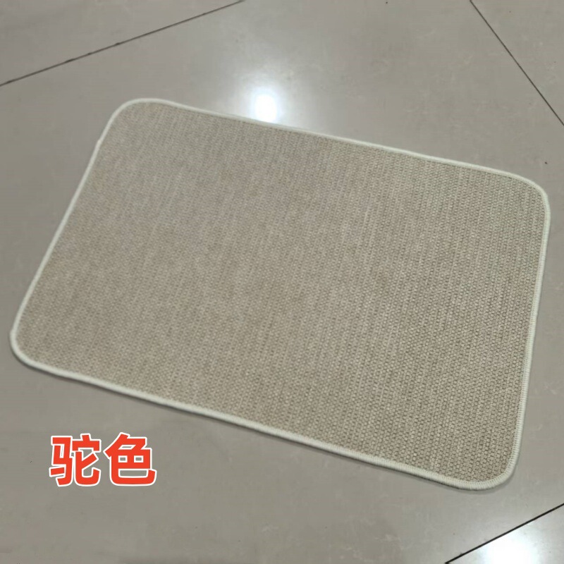 纯色简约吸水易打理耐脏耐磨亚麻硅藻泥卫生间玄关进门入口地垫|undefined