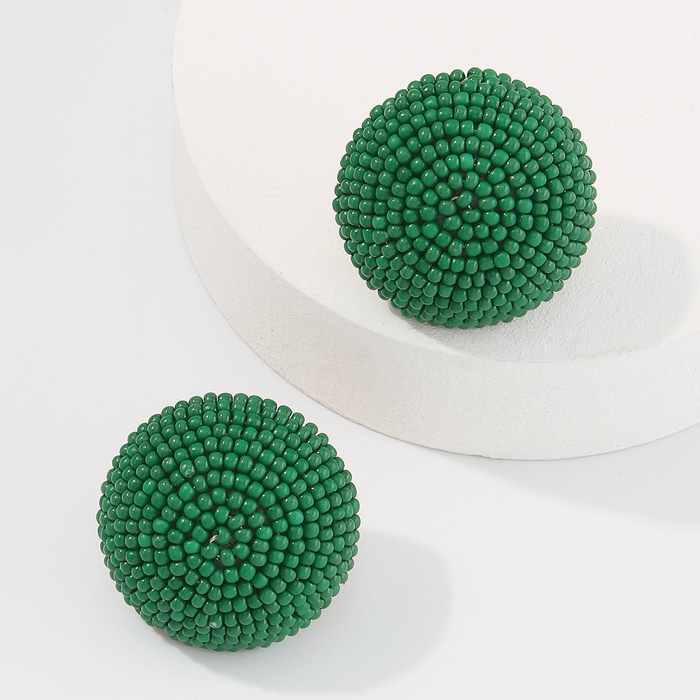fashion hemispherical rice bead earrings wholesale Nihaojewelry