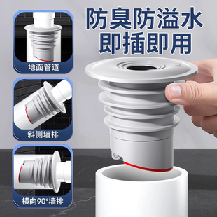 # One-Way Check Valve for Bathroom, Kitchen Sewer Check Valve, Anti-Backflow Valve, 50mm Pipe Washing Machine Floor Drain