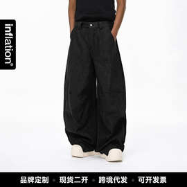 捷展男装|原牛牛仔裤26春季新品美式街头Cleanfit纯色弯刀休闲裤