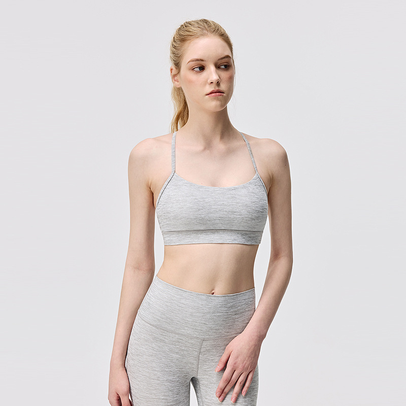 La sensación de desnudez en forma de Y ropa interior deportiva para mujeres Lulu cinturón de pecho chaleco bra delgado cinturón de hombro secado rápido hermoso sostén de fitness de espalda