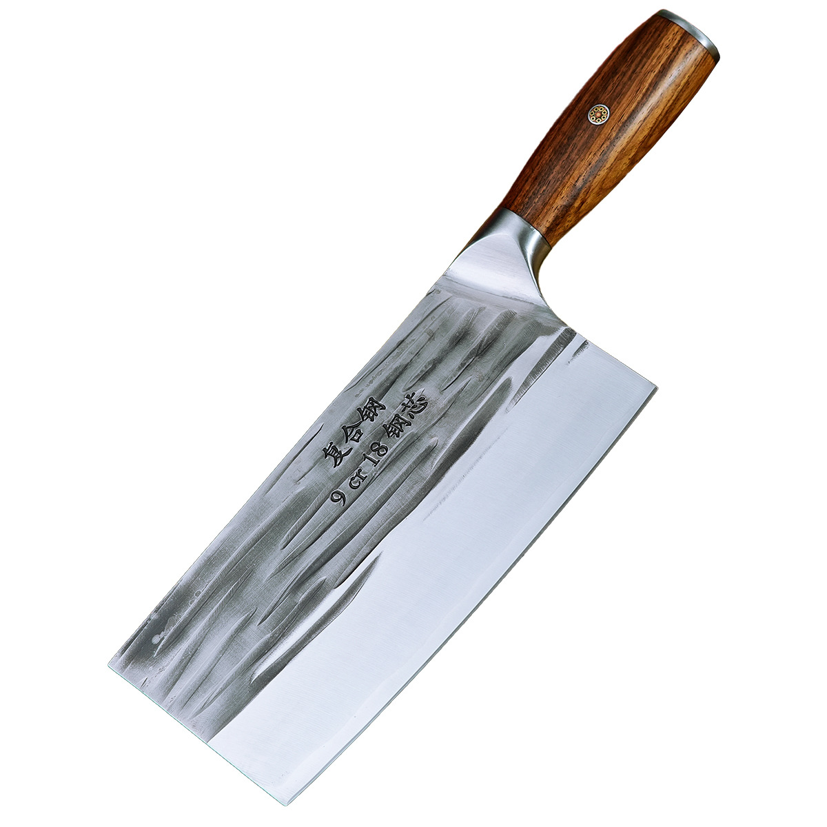 Dragon Water Knife 90Cr18Mov All-Steel Forged Hammer-Patterned Cutting Knife for Home Kitchen Use