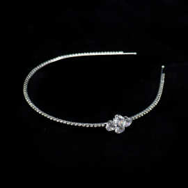 2021新款女式几何型发箍编织光身宽边银色独立包装公主单色