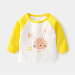 Baby clothes, boys' autumn clothes, long-sleeved thin T-shirts, spring and autumn children's baby girls, small children's tops, base shirts