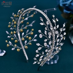 Youlapan European and American cross-border bridal headwear masquerade handmade rhinestone hair accessories simple hair pressure headband HP534