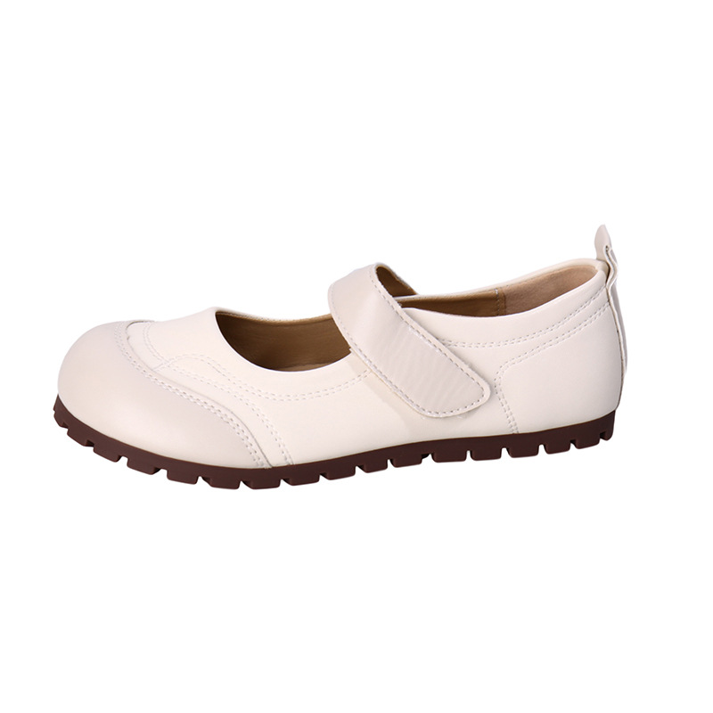 Size 35-42, Plus-size Women's Shoes 41-43, Mary Jane Retro Color-blocked Soft-soled Soft Leather Loafers 41_vogvips.com