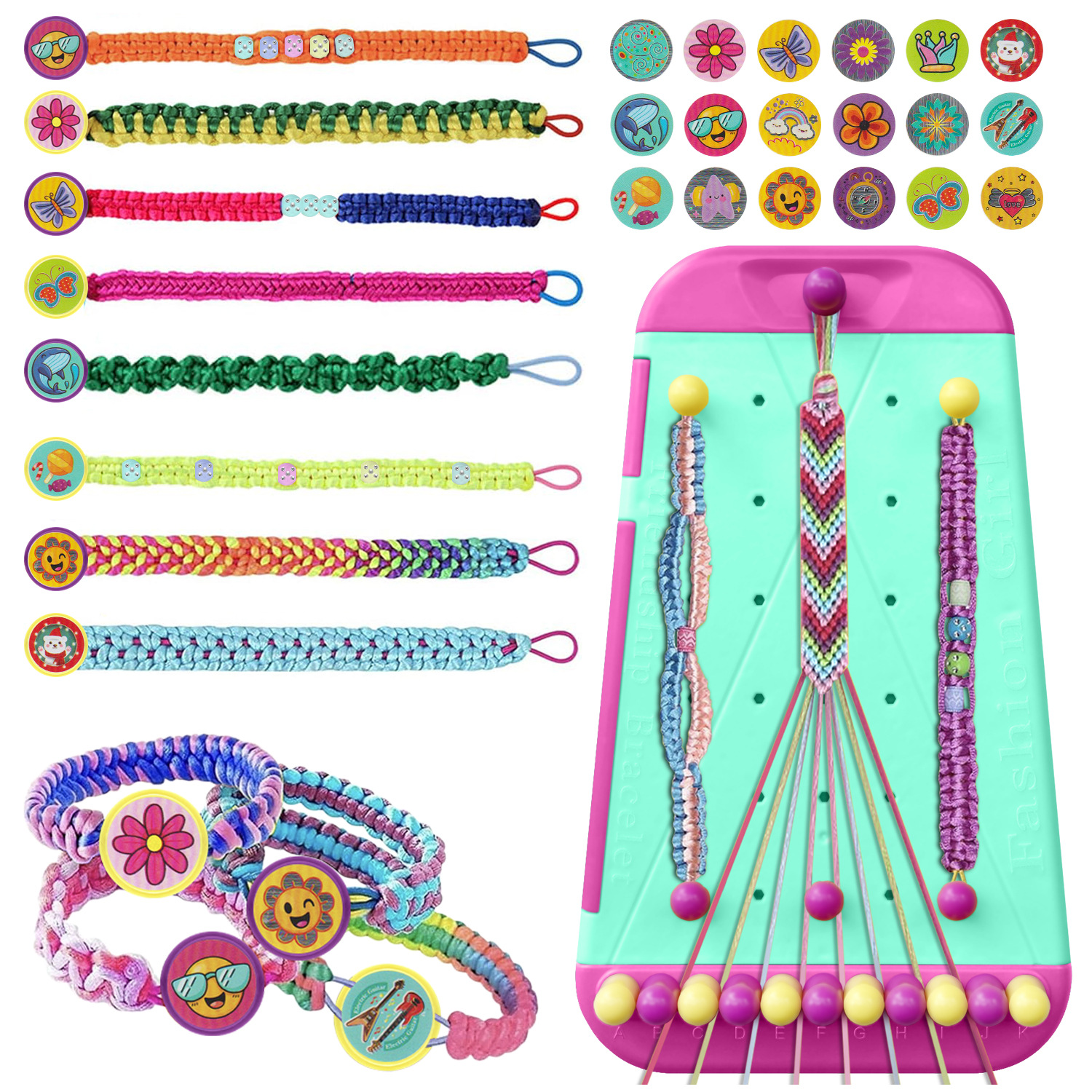 Transfronterizos amazonos niños brazalete caja cuerda trenzada DIY amistad cuerda juguete para niñas puzzle regalo hecho a mano
