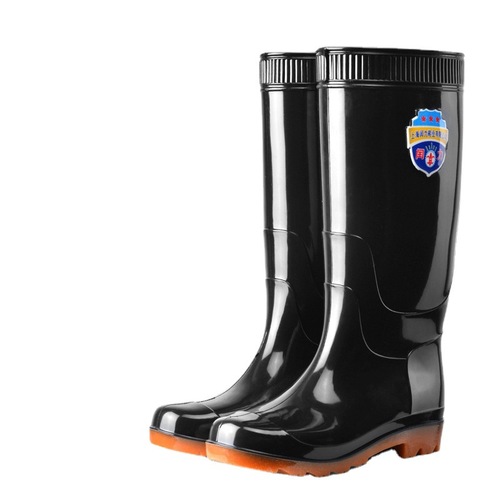 Men's Insulated Removable Winter Warm High-Cut Rain Boots, Warm Medium-Cut Thick Cowhide Sole Durable Rubber Shoes