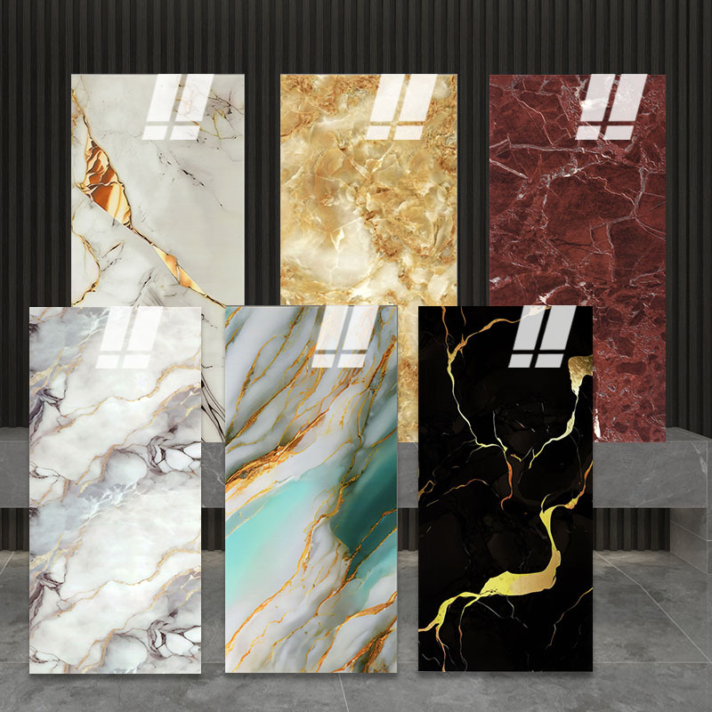 Aluminum Plastic Panel Wallpaper Self-Adhesive Waterproof and Moisture-Proof Wall Decoration Kitchen Bathroom Oil-Proof and Marble Tile Stickers