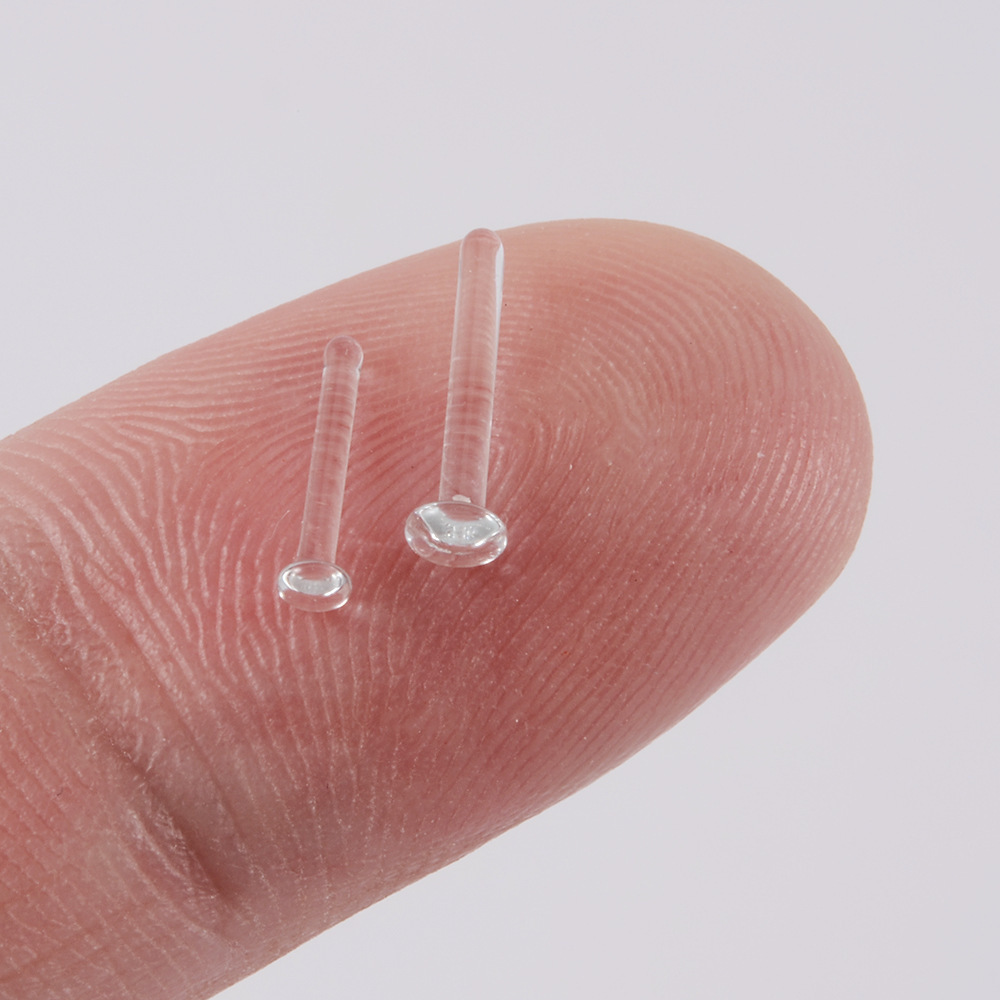 Invisible Transparent Piercing Nose Ring C-shaped Curved Barbell_voghion.com