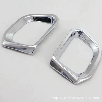 16 free light front lower middle net air outlet vent decoration suitable for Jeep Cherokee front fog lamp modification (Light frame) - plating-m