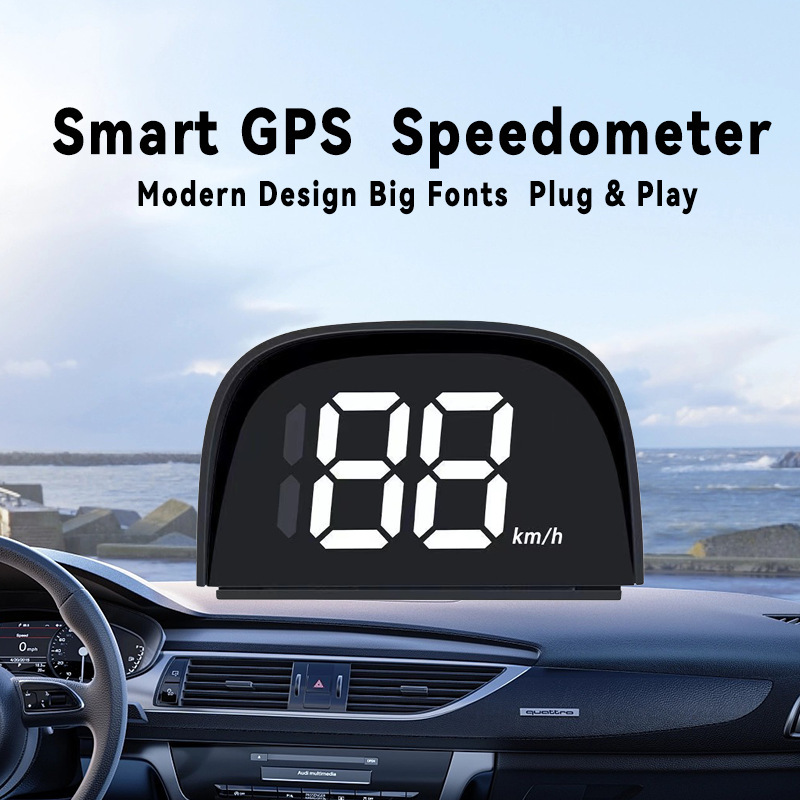 Cross-Border Universal Car Hud Head-Up Display Beidou Satellite Speedometer Kmh/Mph Speed Display Speed Measuring Device