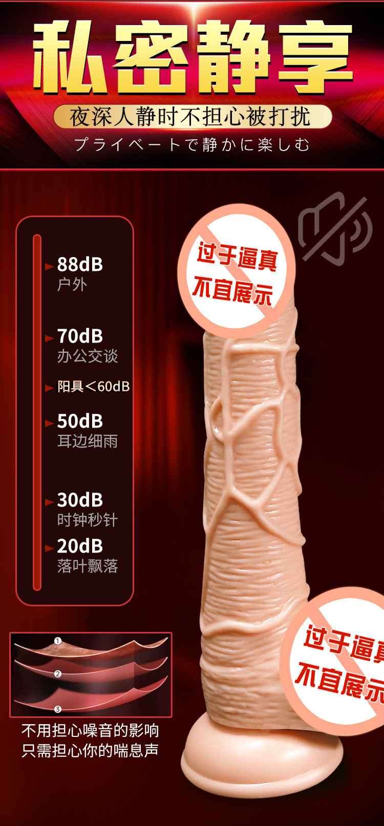 Jiuai Realistic Dildo, Soft TPE, Fully Automatic Motion, Skin-Tone Adult Toy for Women — detail image 19