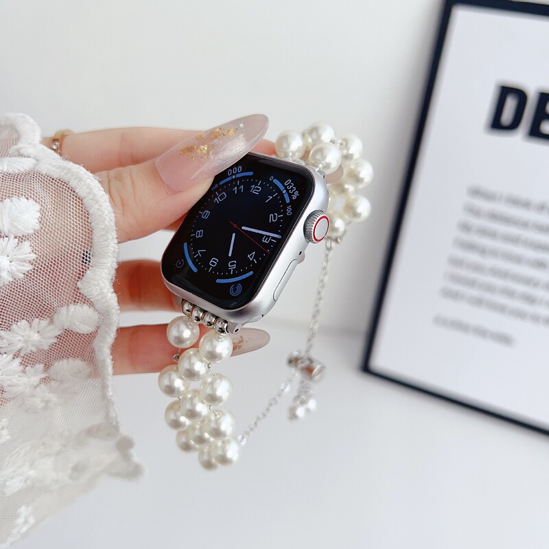 Pearl Metal Bracelet Strap Suitable for Apple Watch iWatch 11Th Generation 765 Factory Pearl Metal Bracelet Strap Suitable for Apple Watch iWatch 11Th Generation 765 Factory
