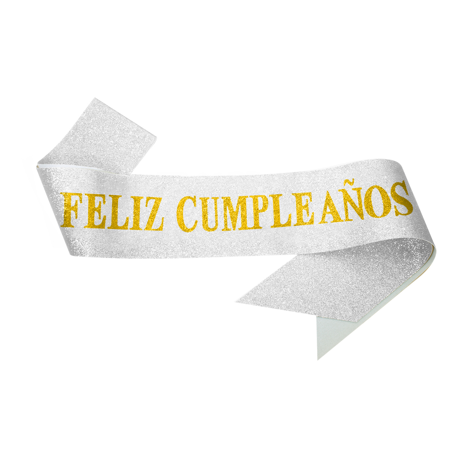Español Felizcumpleaños transfronterizos cebolla polvo tela correa de etiqueta estampado fiesta de cumpleaños correa de hombro